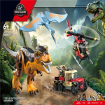 Spinosaurus ja Quetzalcoatlus &Otilde;humissiooniga &Uuml;hilduvad MOC Komplektid Dinosaurusete Seeria Laste Maailmapark M&auml;nguasjad Kingitused 76976 white