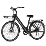 E-BYCCO V1 Linna mugav elektrijalgratas 36V15.6AH Aku 500W Mootor 25KM/H Tippkiirus 28-tollised Rehvid Linnamaastiku E-jalgratas Unisexile must