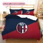 Bologna FC Muster Voodipesu Kodukaunistus S&uuml;nnip&auml;eva- ja P&uuml;hadekingitus (1 * tekikott + 2 * padjap&uuml;&uuml;ri, ilma s&uuml;damikuta) 135x200cm black