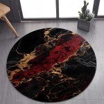 Valge kulla marmorist &uuml;mmargune vaip libisemiskindel lemmikloomas&otilde;bralik vaip magamistoa elutoa jaoks kaasaegne kodu sisustus Diameter 100cm(39in)