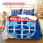 PEC Zwolle Muster Voodipesu Tekikott Komplekt Kodu Kaunistamine Kingitus (1 * tekikott + 2 * padjap&uuml;&uuml;ri ilma s&uuml;damikuta) 135x200cm