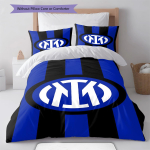 Inter Milani logo Muster Voodipesu Tekikomplekt Tekikate Padjap&uuml;&uuml;r Kodukaunistus S&uuml;nnip&auml;evakingitus (1 * tekikott + 2 * padjap&uuml;&uuml;ri, ilma s&uuml;damikuta) 135x200cm black