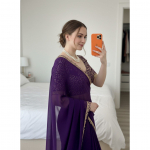 Uus v&auml;ljalase Premium Pulma Eri Rangoli Siidist Saree lilla