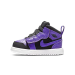 Jordan Air Jordan 1 Mid Alt Trendikad Kulumiskindlad Keskmise s&auml;&auml;rega V&auml;ikelaste Jalan&otilde;ud Must Lilla Imikud ja V&auml;ikelapsed AR6352-051 25