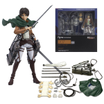 Anime kuju Attack On Titan Eren Jaeger Seisab, hoiab m&otilde;&otilde;ka, Eemaldatav mudelm&auml;nguasi PVC Kogutav Lauakaunistus 14CM With box black