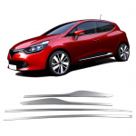 Ukse k&uuml;ljeliistud Roostevaba teras Kroom Renault Clio 4 Hb 2012