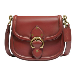 Coach Beat Vintage Klapiga Lukuga Nahast Sadulakott Crossbody Naiste Kotid Pruun Punane C0749-B4SAR Basic Set (Bag+Dust Bag)