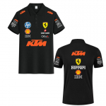 KTM Suvine puuvillane polo s&auml;rk, v&otilde;idus&otilde;idu polo s&auml;rk, F1 meeskonna koopia s&auml;rk S must