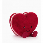 Pehme m&auml;nguasi Punane S&uuml;da Makroon 15cm Armas Kogutav Kingitus