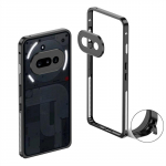 Kaitse&uuml;mbris Nothing Phone 3a Pro Phone3 3 A jaoks Jahutav Alumiiniumisulamist Metallist &Auml;&auml;ris Keskmine Raamikate Kaamerakaitse&uuml;mbrisega For Phone 3a must