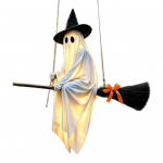 Halloweeni Rippuv Kummitus V&auml;litingimustes Kaunistus, &Otilde;udne LED-valgustusega N&otilde;iakummitus Harjal Kodu, Puu, Veranda, Terrassi, Muru, Aia, Peo Kaunistuseks A