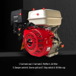 T&auml;ielik neljataktilise mootori komplekt v&auml;ikese bensiinimootoriga seadme jaoks: Vee pump, Muruniiduk, Pihusti, Paaditarvikud. 【Manual Version】170 Key 20 Axis