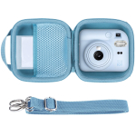 Fujifilm instax mini kiirkaamera &uuml;hildub Lebakorti hoiukarbiga Sinine 13/12/11 (Pastelne &uuml;mbris)