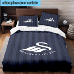 3 tk Swansea City A.F.C Tr&uuml;kitud Voodipesukomplekt Tekikoti Sulgemine Sisaldab 1 Tekikotti & 2 Padjap&uuml;&uuml;ri Voodipesukomplektid Kodu Dekoor Kingitused 210cm*210cm