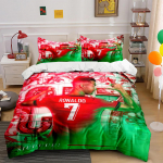 Punane ja Roheline Ronaldo Voodipesu Voodipesukomplekt (1 tekikott, 2 padjap&uuml;&uuml;ri, tekk ei kuulu komplekti) 135x200cm