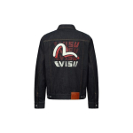Evisu FW23 Kullaprintidega teksajakk Meeste jakid 2EAEPM3DJ1172XXCT L