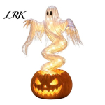 Valgustatud kummitus terrassikaunistused Halloweeni keerlev k&otilde;rvits aiamaja lamp, Valgustatud &otilde;udne rada rada markerid kuju, Soe LED v&auml;listingimustes kaunistus A beige