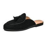 Moodne seemisnahast Tasselitega Mules Meeste Poolsaapad Mehele Suvine Mood Disainerjalatsid Meeste Luksuslikud Zapatillas Hombre Vabaaja Slip-on 38 pruun
