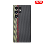 Samsung Galaxy S23 Ultra / S23+ / S23 s&uuml;sinikkatte jaoks Aramidkiud Kevlar-kangas &Otilde;huke k&otilde;va kate Magnetiline Must Slimlight Punane 60 Carbon Fiber&Galaxy S23 Ultra