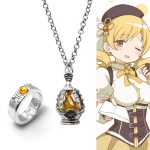 Anime Puella Magi Madoka Magica Cosplay Kaelakee Kaname Madoka Miki Sayaka Hingekivi Ripats Kaelakee S&otilde;rmuste Komplekt Moodsad Ehted Tomoe Mami beige