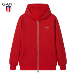 Gant Meeste ja Naiste S&uuml;gis-Talvine Tikitud T&otilde;mblukuga Kapuutsiga Pullover Vabaaja Spordi Jooksu Kapuuts S punane