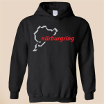 kapuutsiga dressipluus-Vabaaja pullover N&uuml;rburgringi ringraja kaart XXXL black