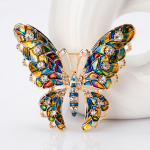 Butterfly Rhinestone v&auml;rviline metallist rev&auml;&auml;r Pross Pin Moe ehted Naiste kingitus mitmev&auml;rviline