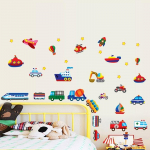 Cartoon DIY 3D vin&uuml;&uuml;list seinakleebised lastetubadele Kodukaunistuse kunstikleebised