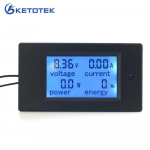 DC 6,5-100V 0-20A digitaalne LCD Volt AMP Voltmeeter Ampermeetri v&otilde;imsusenergia arvesti moodul n&auml;itab VAW Wh
