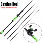 Spinninguheitmise &otilde;ngeritvad kaasaskantavad kerged k&otilde;rge s&uuml;sinikusisaldusega 4 tk toorikud mageveep&uuml;&uuml;giks reisimiseks 2.1M Casting Rod