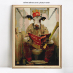 Teemantmaaling Loomade kivist mosaiik Teemanttikandid Veise ristpistes 20X30CM