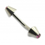 Les Tr&eacute;sors De Lily [E5324] - Piercing Arcade 'Pointes Lux' Rose Heleroosa