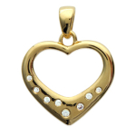 Les Tr&eacute;sors De Lily [J1020] - kullatud ripats  Love  valge kuld - 15x15 mm kuld