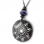 Les Tr&eacute;sors De Lily [J8478] - Collier 'Kilimanjaro' noir violet must