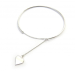 Les Tr&eacute;sors De Lily [N2827] - Bracelet Argent 'Jeux de Cartes'' argent&eacute; (coeur) - 11x11 mm h&otilde;be