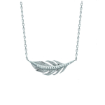 Les Tr&eacute;sors De Lily [N2902] - h&otilde;bevalge h&otilde;bedane kaelakee 'Navajos' (roodiumiga kaetud) - 28x10 mm h&otilde;be