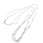 Les Tr&eacute;sors De Lily [N7078] - Elevandiluust kahekordne Perla kaelakee - 88 cm 6 mm h&otilde;be