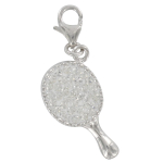 Les Tr&eacute;sors De Lily [Q4915] &ndash; h&otilde;bedane v&otilde;luripats 'Mirror' h&otilde;bevalge (roodiumiga kaetud) - 16x11 mm valge