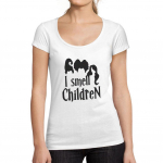 ULTRABASIC &ndash; T-s&auml;rk Femme Manches Courtes I Smell Children Halloween Lettre T-s&auml;rk imprime S valge