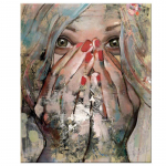 Iseloomulik teemantmaal 5D t&auml;isring puur pulmakaunistus isetehtud teemanttikandid 20X30CM