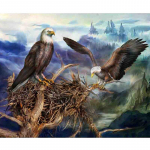 T&auml;is&uuml;mmargune teemantmaal Eagle Birds Teemanttikandid 5D DIY Pilt kividest 20X30CM