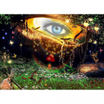 5D teemantmaal Abstraktsed silmad Teemanttikandid Ristpistes Rhinestone'i mosaiikmaal 20X30CM