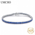 Umcho t&otilde;eline 925 Sterling Silver Naturaalsest v&auml;&auml;riskivist k&auml;ev&otilde;ru naistele safiir