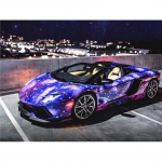 Teemantv&auml;rvimisauto 5D DIY Teemanttikandid Mosaiik Multifilm Kunst K&auml;sit&ouml;&ouml;komplekt Kaunistused Avaleht 20X30CM