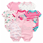 7 tk/komplekti beebiriided Mood L&uuml;hikeste varrukatega Puuvillane Vasts&uuml;ndinu Beebi Poiss T&uuml;drukute Riietus Multifilm Imikute Rompers Jumpsuits roupas de bebe 3M