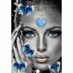 T&auml;ielik 5D Teemantmaaling Liblikat&uuml;druk Teemanttikandid T&auml;ielik Anime Ristpistekomplektid Kodukaunistus K&auml;sitsi valmistatud kingitus Round 20x30cm