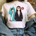 My Hero Academia Bakugou Katsuki Izuku Midoriya Clipart Anime tr&uuml;kkimine naiste T-s&auml;rk suvine Street casual stretch &otilde;hukesed t-s&auml;rgid Basic paari t-s&auml;rgid S valge