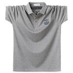 Suvine meeste polos&auml;rk Pure Cotton Meeste vabaaja l&uuml;hikeste varrukatega hingav polos&auml;rk M-6XL M hall