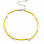 V&auml;rvilised riisihelmed pehme keraamika kaelakee komplekt mood etnilises stiilis kaelakee v&auml;ikeste lilledega kaelakee naiste ehted