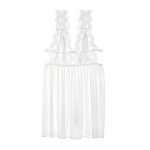 Naiste seksikas magamisriietus V-kaelusega &ouml;&ouml;s&auml;rk suvine vabaaja mugav &ouml;&ouml;s&auml;rk, pitsist pidžaama &uuml;hev&auml;rviline ahvatlev &ouml;&ouml;s&auml;rk L valge